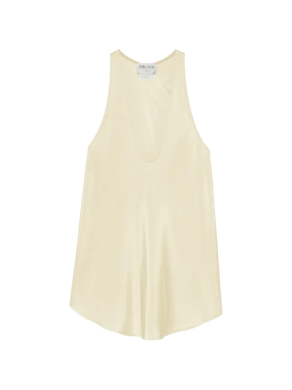 Forte Forte satin-finish V-neck top - Toni neutri