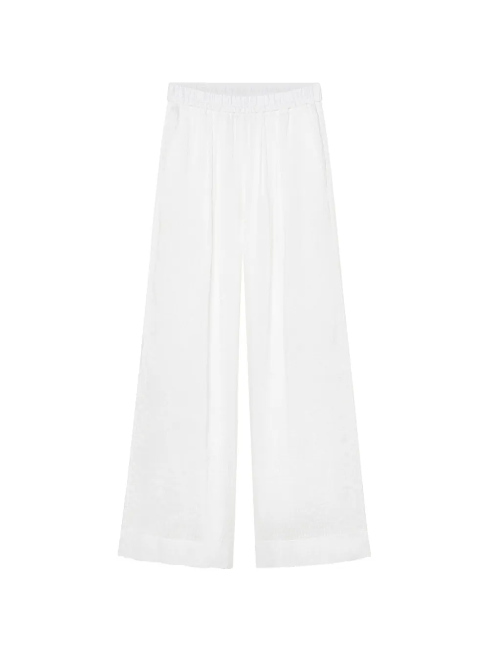 Forte Forte elasticated waistband trousers - White