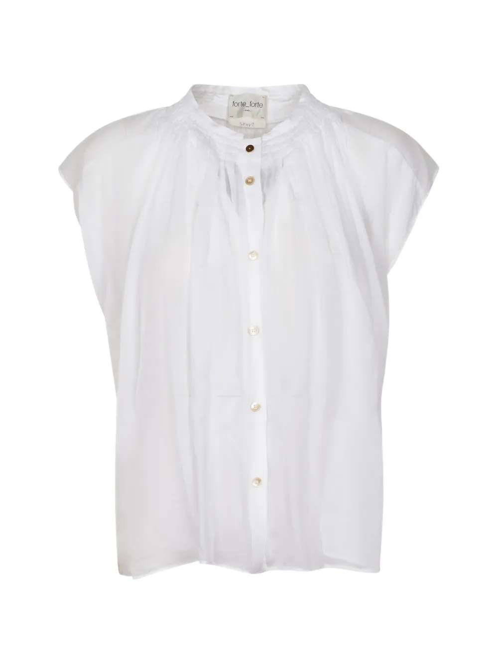 Forte Forte pleated sleeveless shirt - Bianco