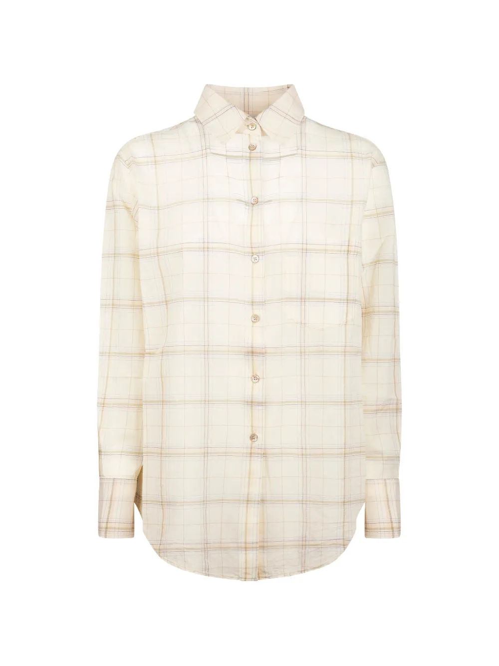 Forte Forte checked shirt - Toni neutri