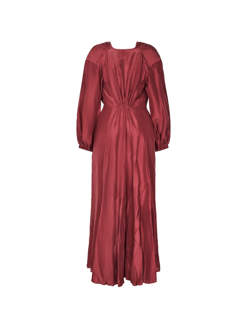 forteforteシルクドレス Forte Forte V-neck Silk Maxi Dress | Red | FARFETCH