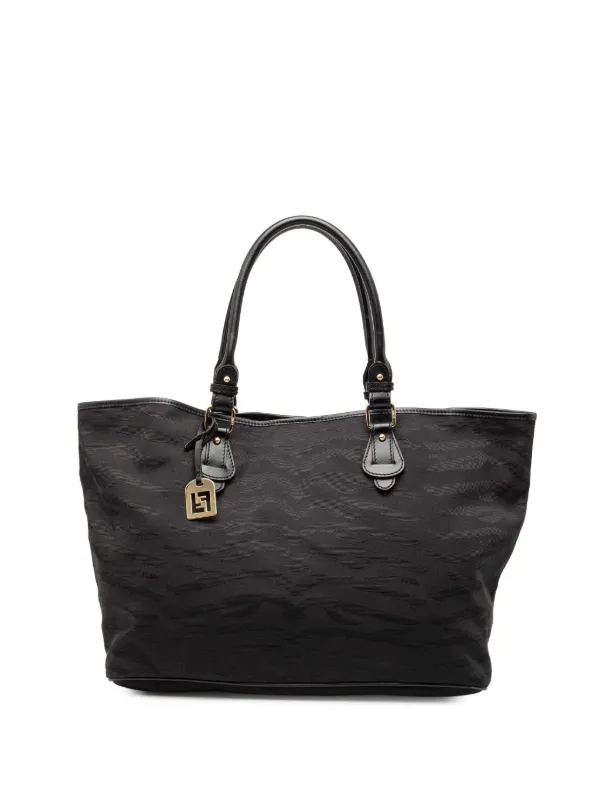 Fendi Pre-owned 2010-2025 Canvas Tiger Print Tote Bag in Black