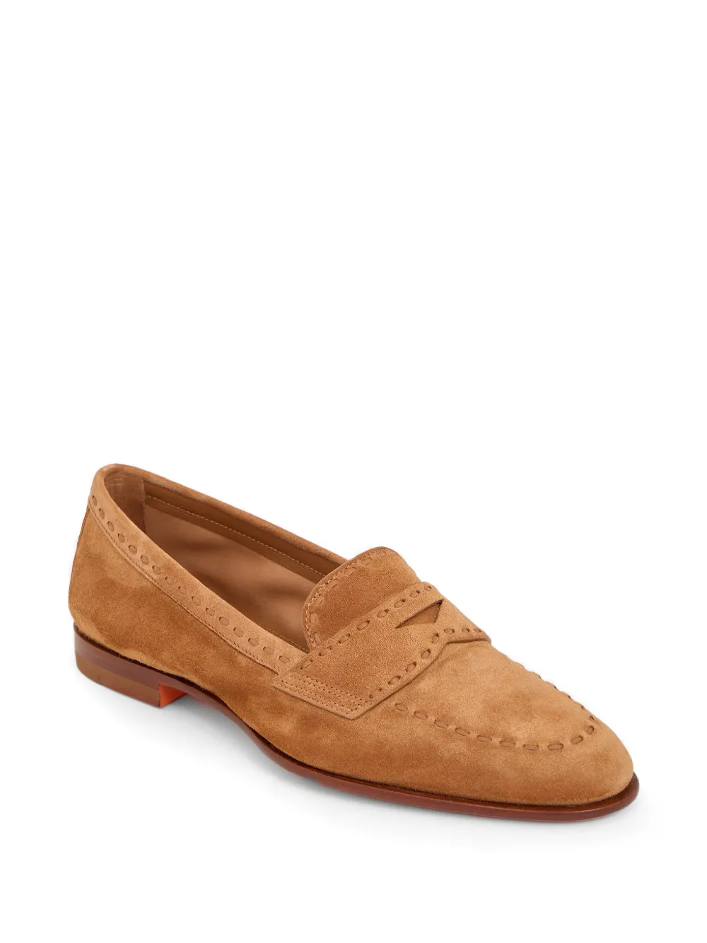 Santoni Loafers met stiksels Bruin