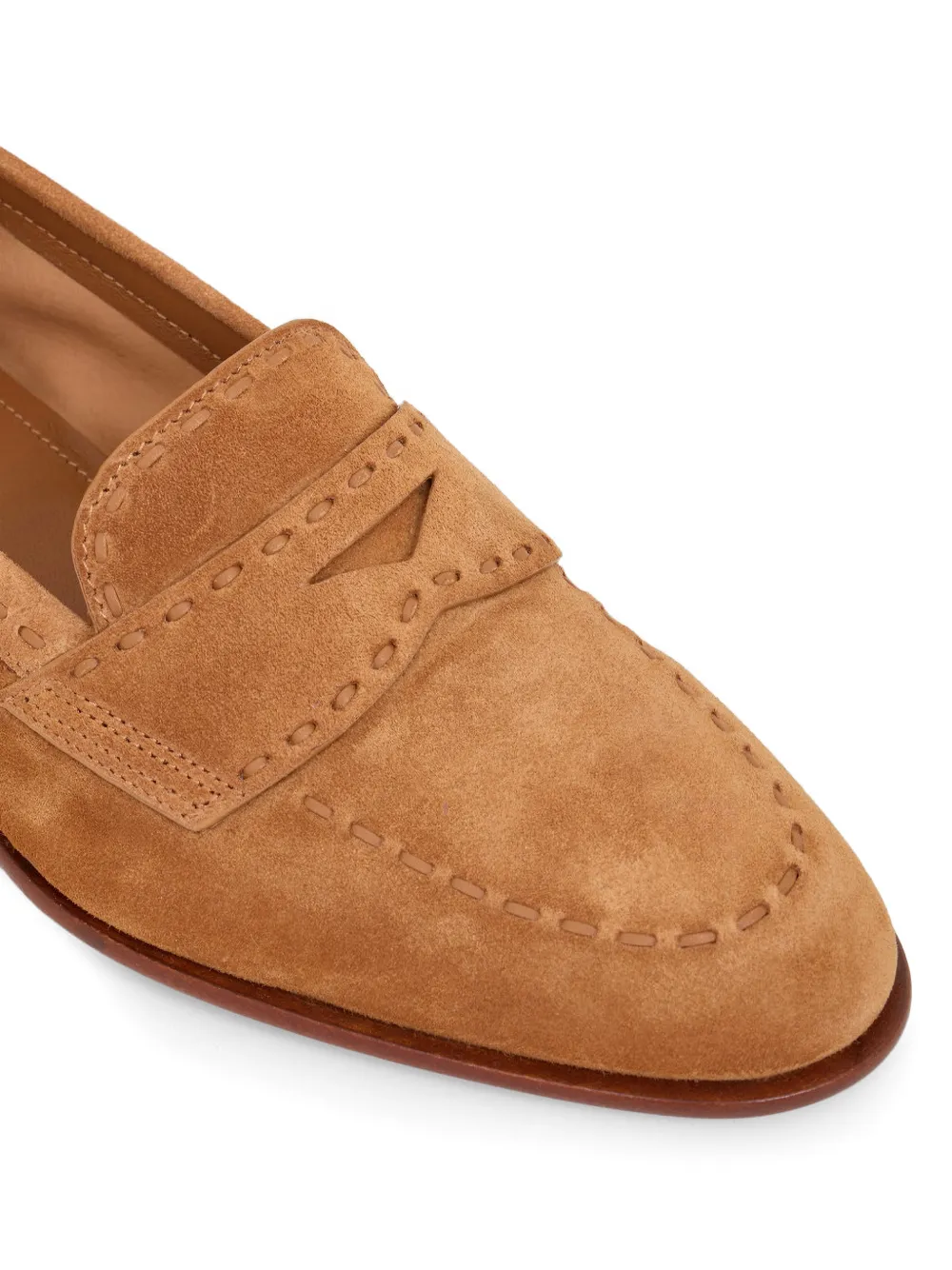 Santoni Loafers met stiksels Bruin