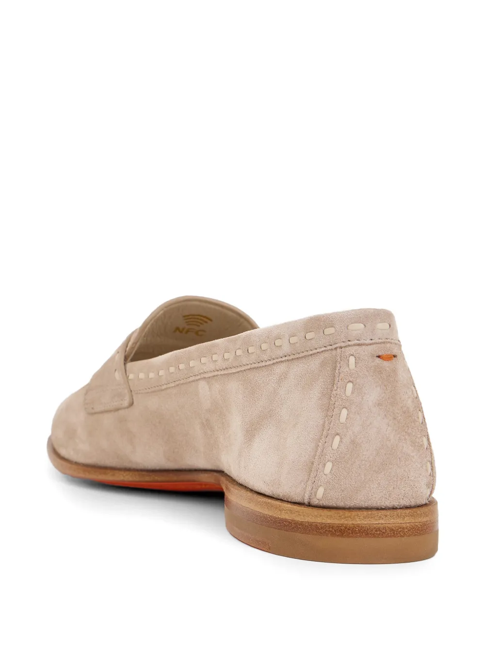 Santoni Loafers met gestikt detail Beige