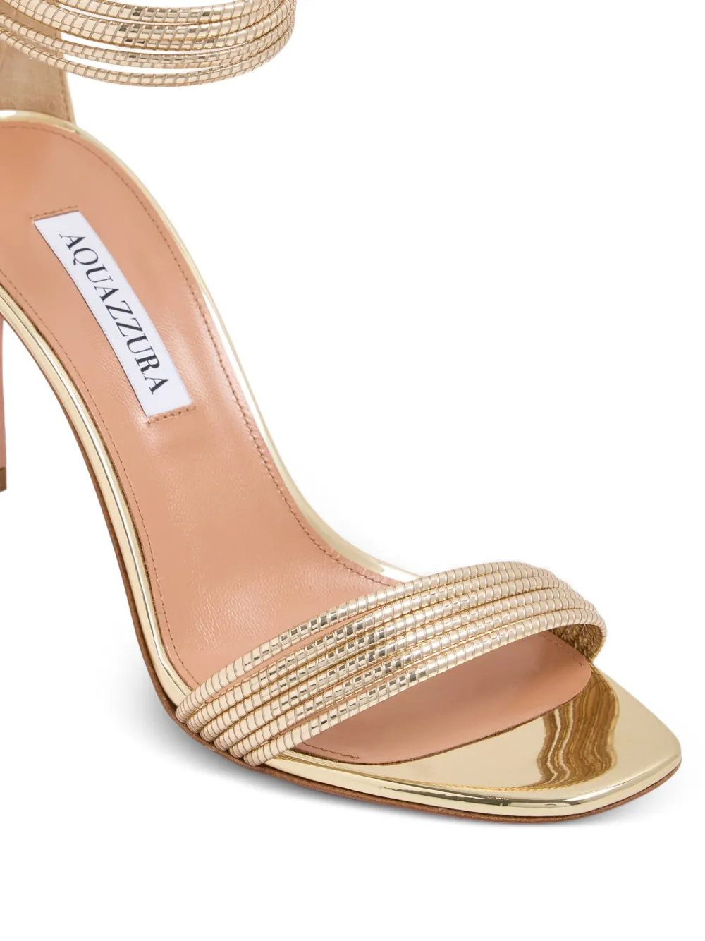 Aquazzura Sway metallic sandalen Goud