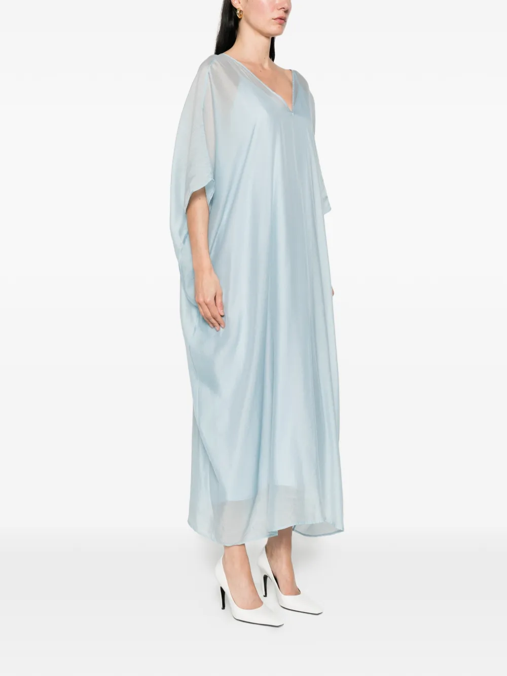  Eleh V-neck Maxi Dress - Blue 
