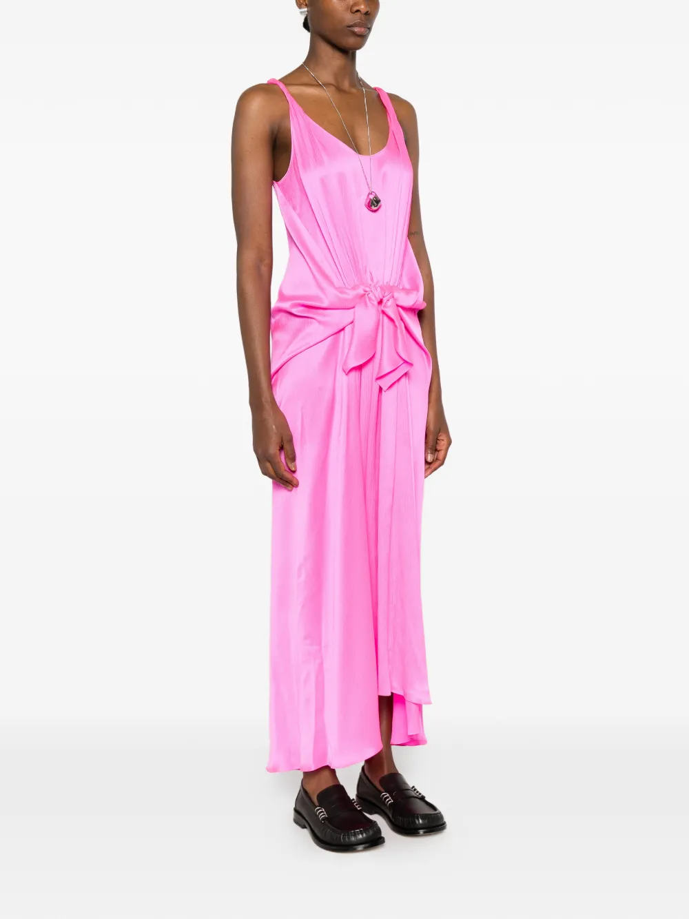 JW Anderson Geknoopte midi-jurk Roze