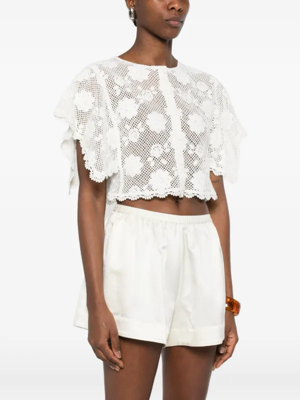 TWINSET クロシェ トップ | ホワイト | FARFETCH JP