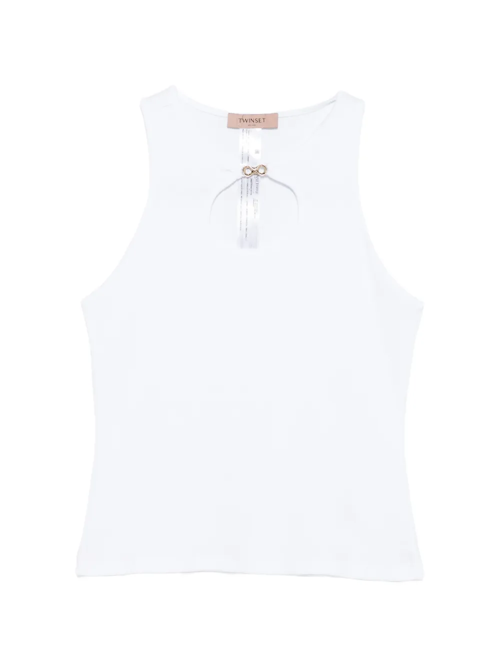 TWINSET cut-out embellished top - Bianco