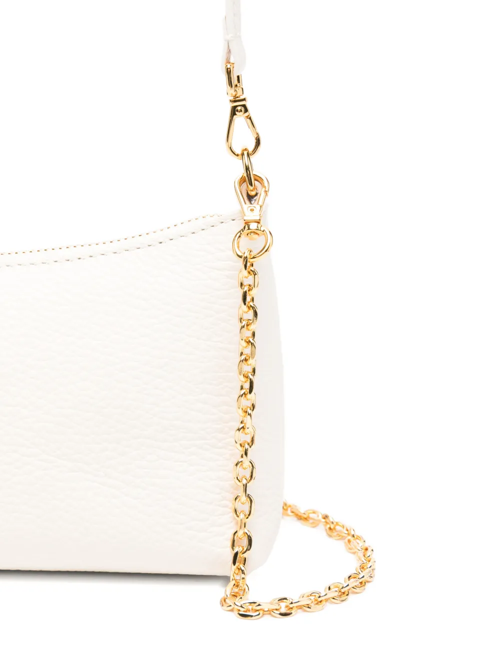 Coccinelle Aura leren mini-crossbodytas Beige