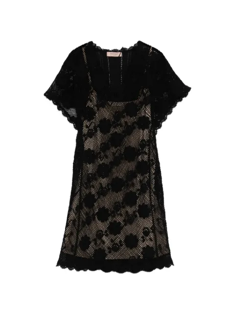 TWINSET vestido con aplique floral