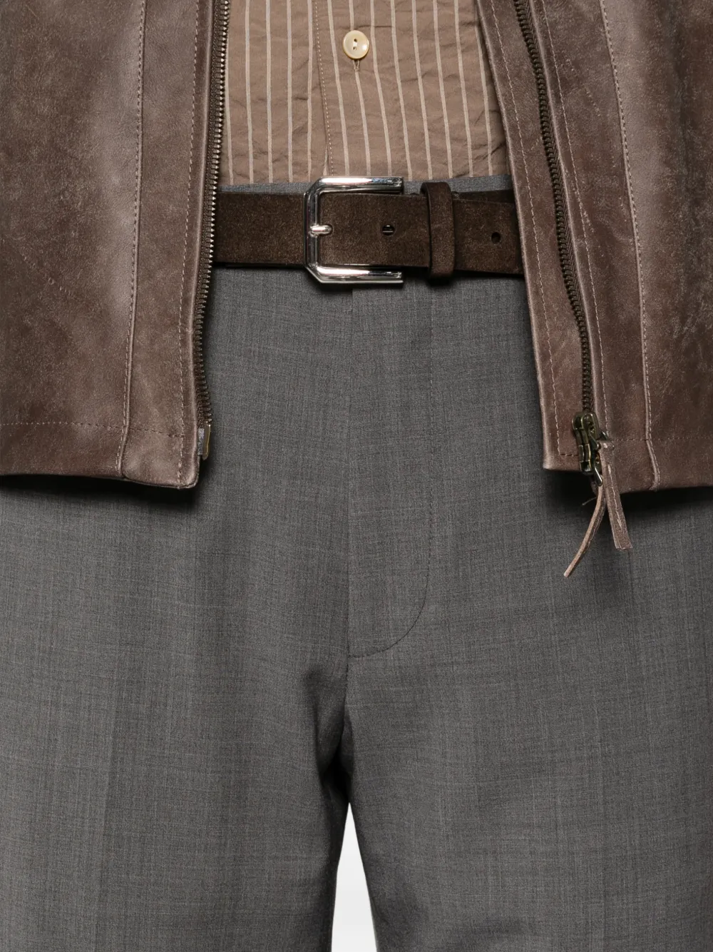 Zegna Broek met riemlussen Grijs