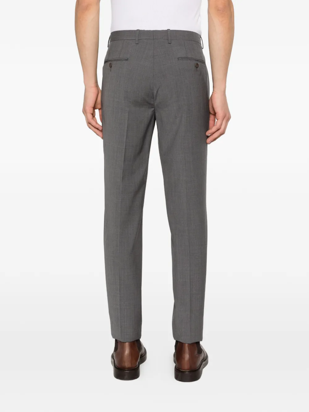 Zegna Broek met riemlussen Grijs