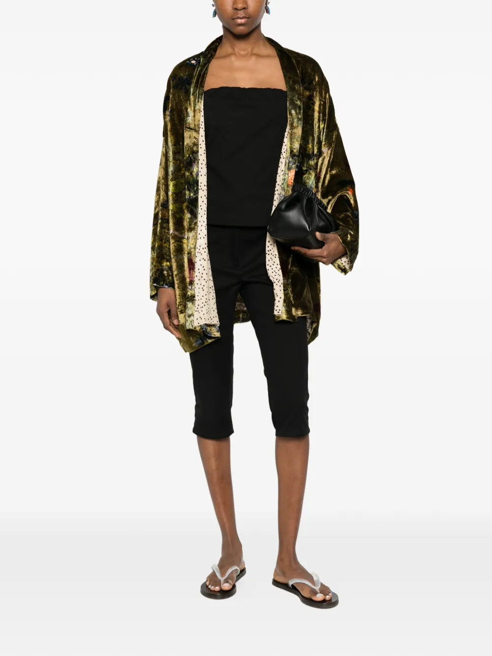  Yavi Floral Velvet Jacket - Green 