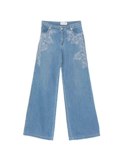 ERMANNO FIRENZE  floral embroidered jeans