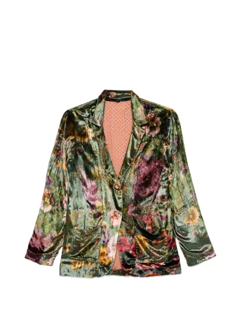 YAVI floral velvet blazer