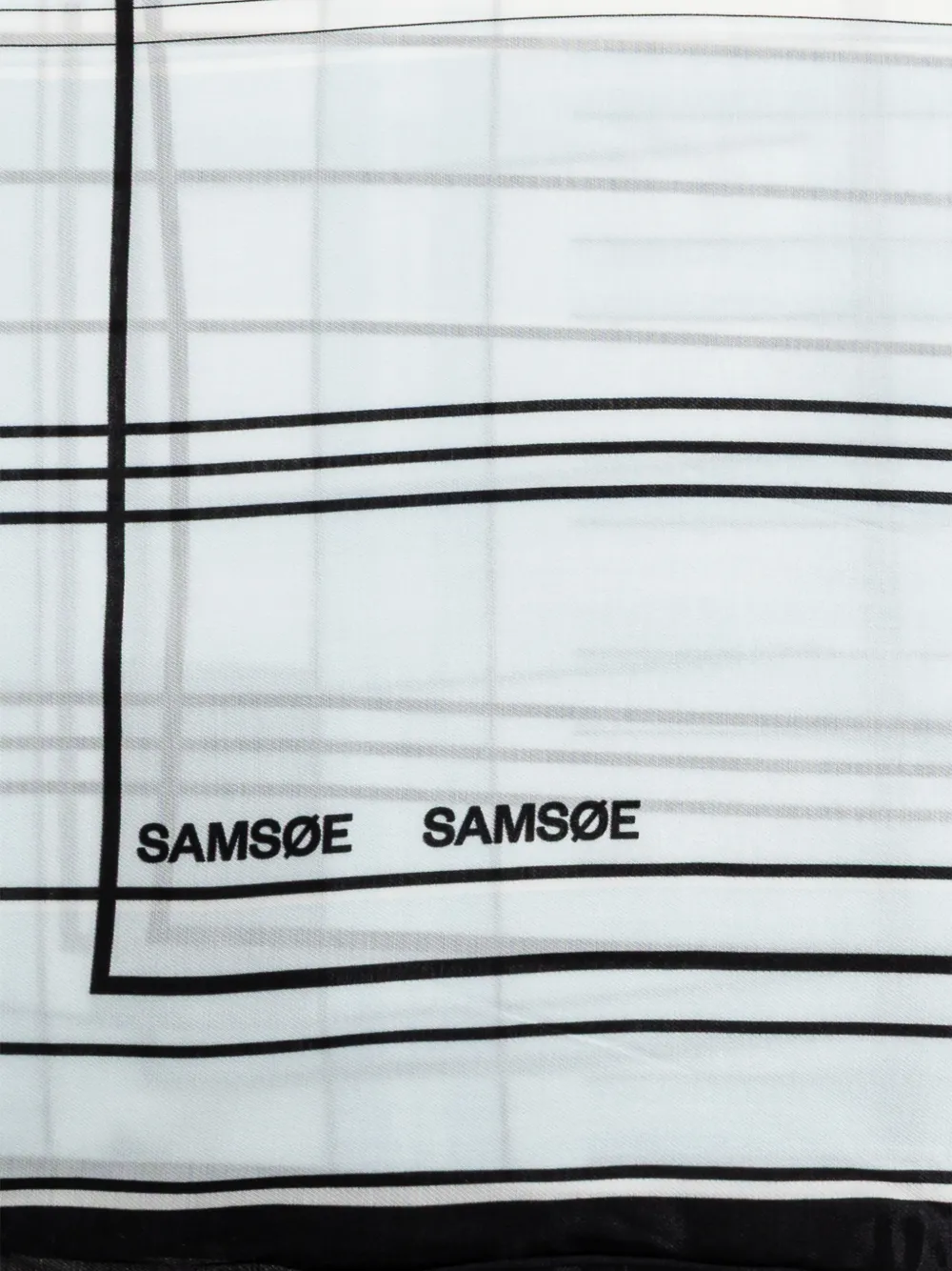  Samsoe Samsoe Sahailan Striped Scarf - White 