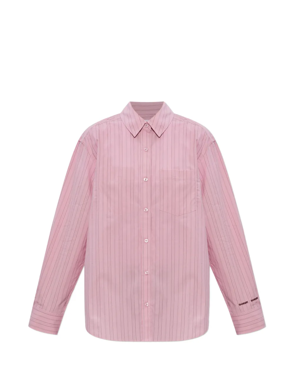 SAMSOE SAMSOE Salova striped buttoned shirt - Rosa