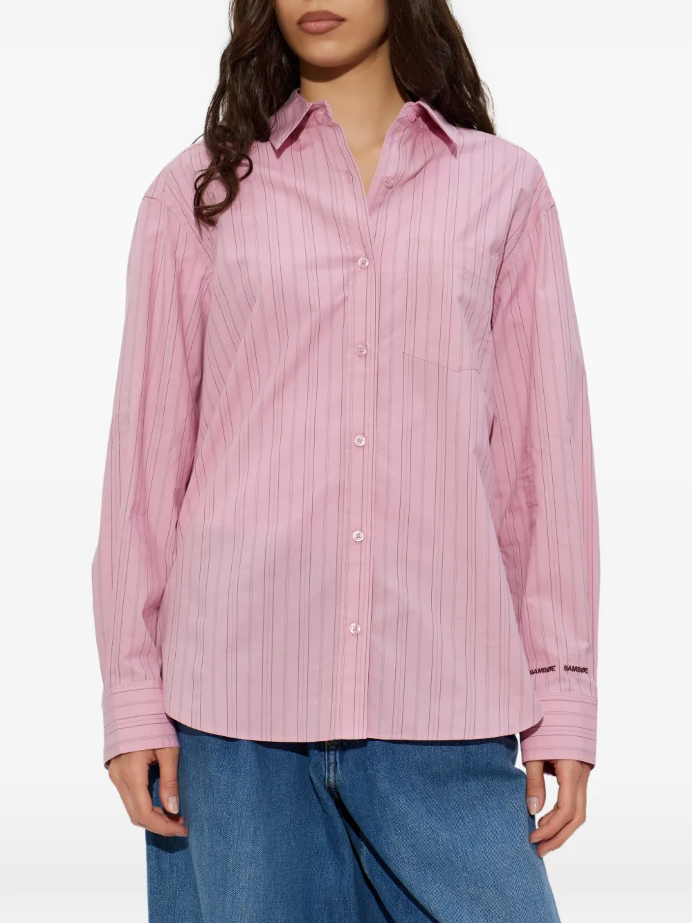  Samsoe Samsoe Camisa Salova A Rayas - Rosa 