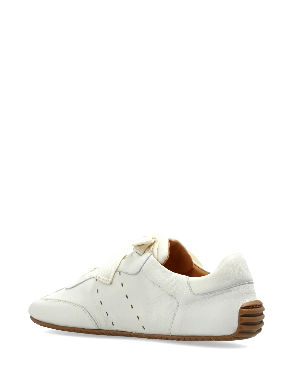 ODISSI Leren sneakers met striksluiting Wit