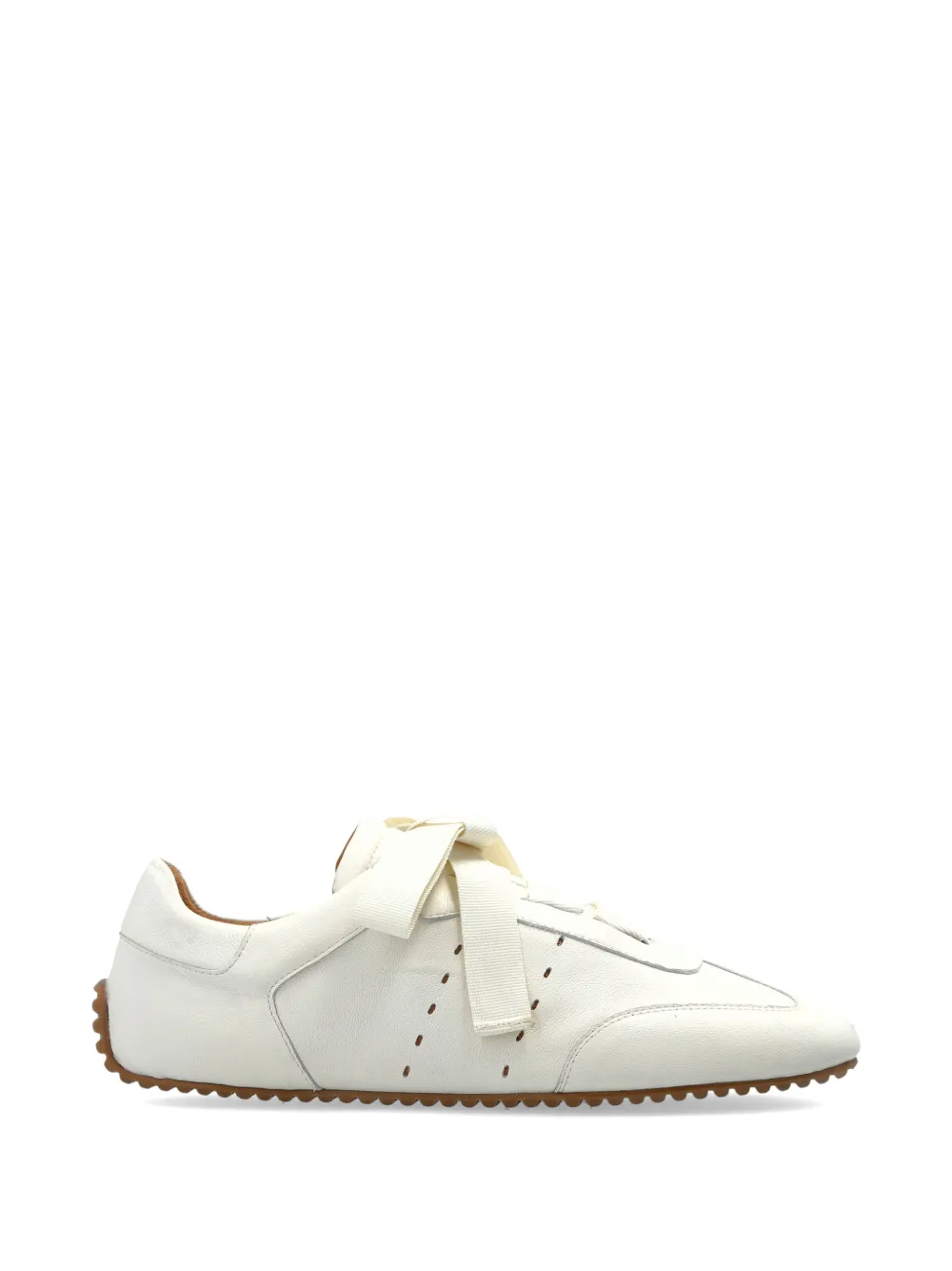 ODISSI Leren sneakers met striksluiting Wit