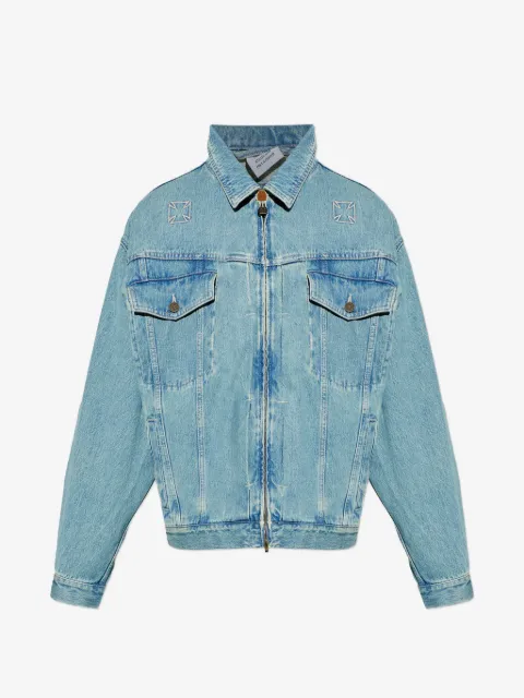 VETEMENTS veste en jean à logo imprimé
