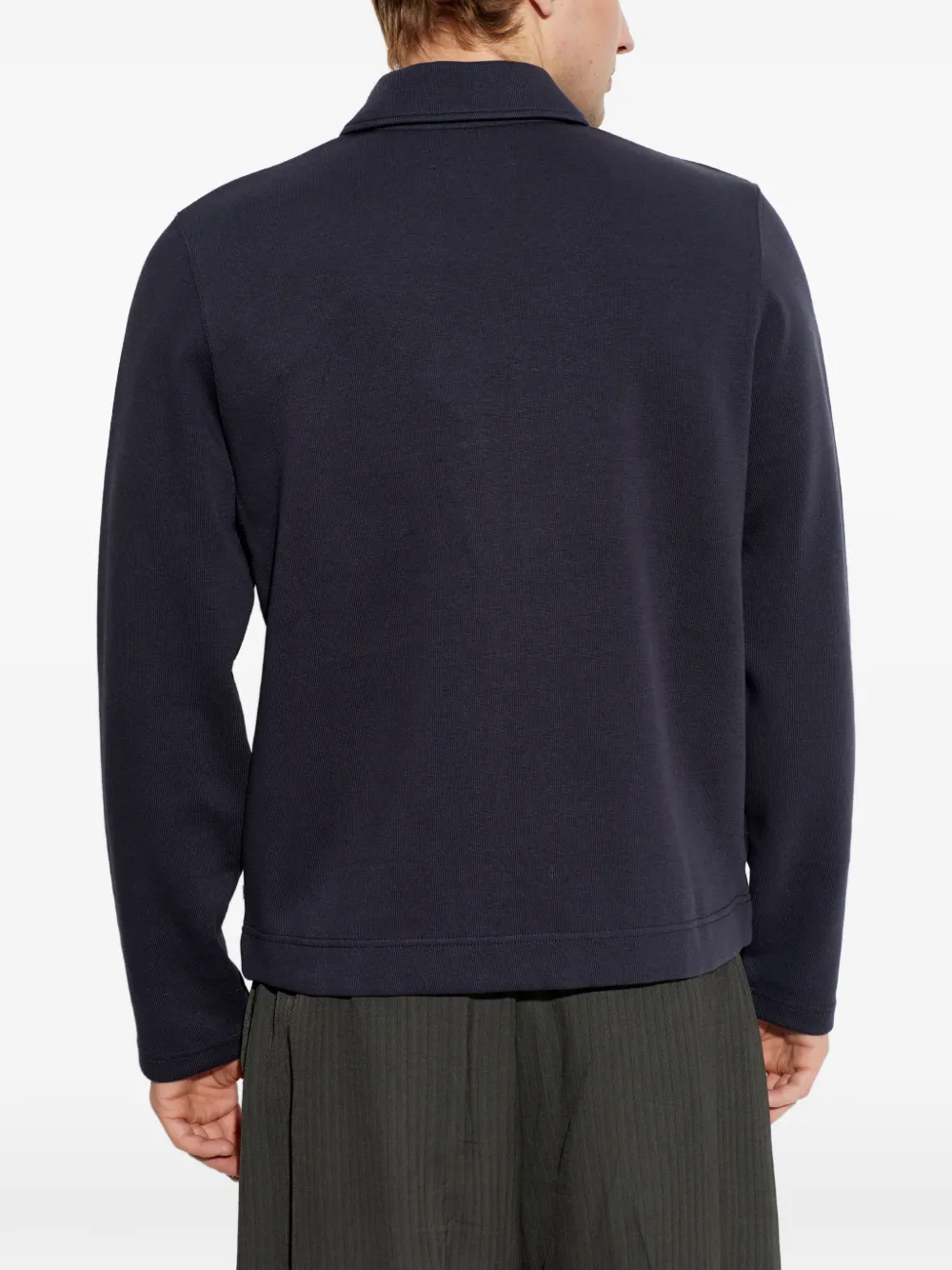 Sahannes Zip-Fastening Chest-Pocket Sweatshirt