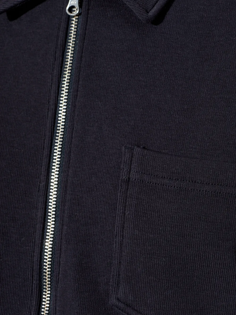 Sahannes Zip-Fastening Chest-Pocket Sweatshirt