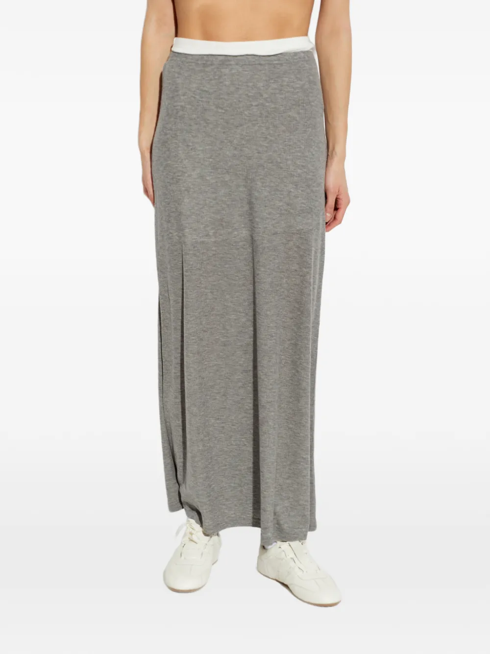  Samsoe Samsoe Sadou Ribbed Maxi Skirt - Grey 