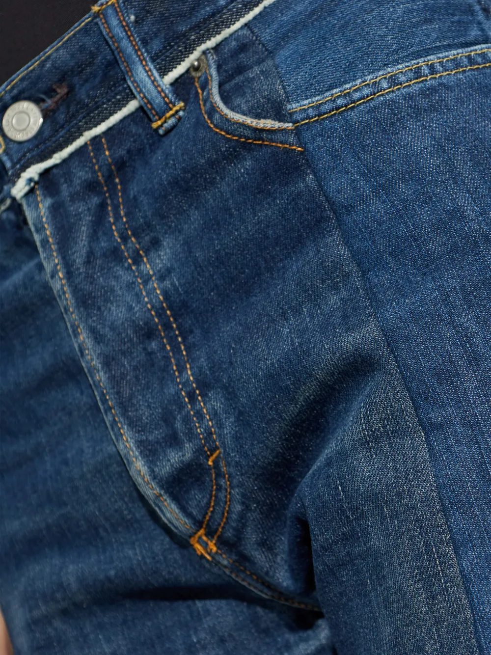 VETEMENTS Jeans met franje Blauw