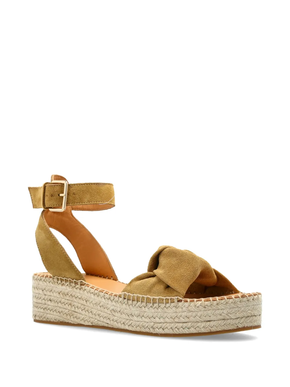  Odissì Knot Ankle Strap Sneakers - Yellow 