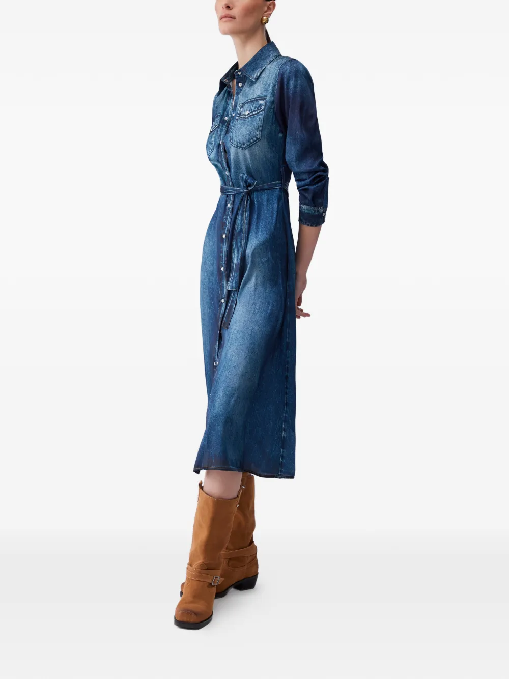 LIU JO Maxi-jurk met digitale print Blauw