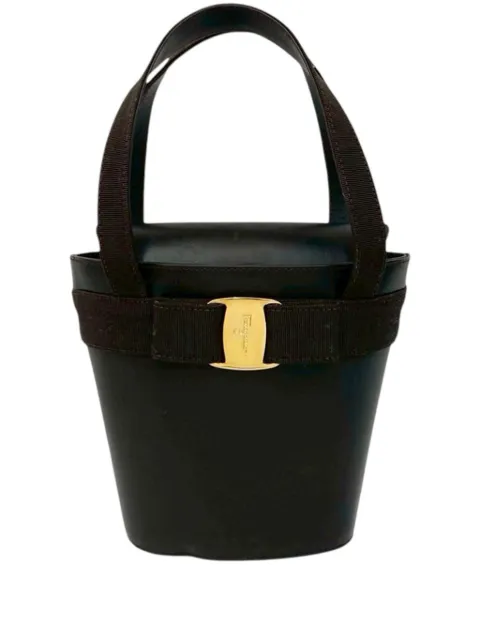 Ferragamo Pre-Owned 2010-2026 Leather Vara Bow Top Handle bucket bag
