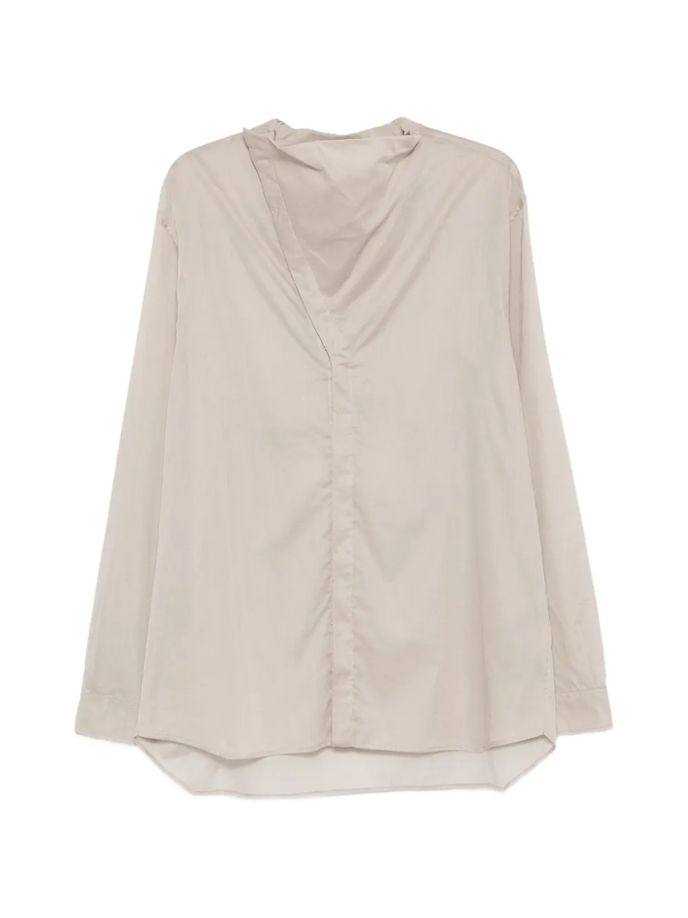 Rick Owens Island V-neck shirt - Toni neutri
