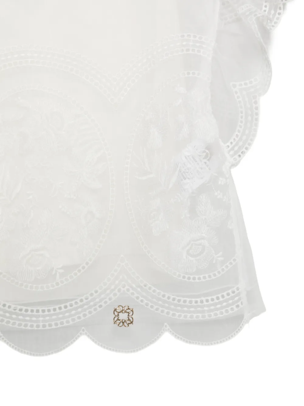 ELIE SAAB JUNIOR Top met ruches Wit