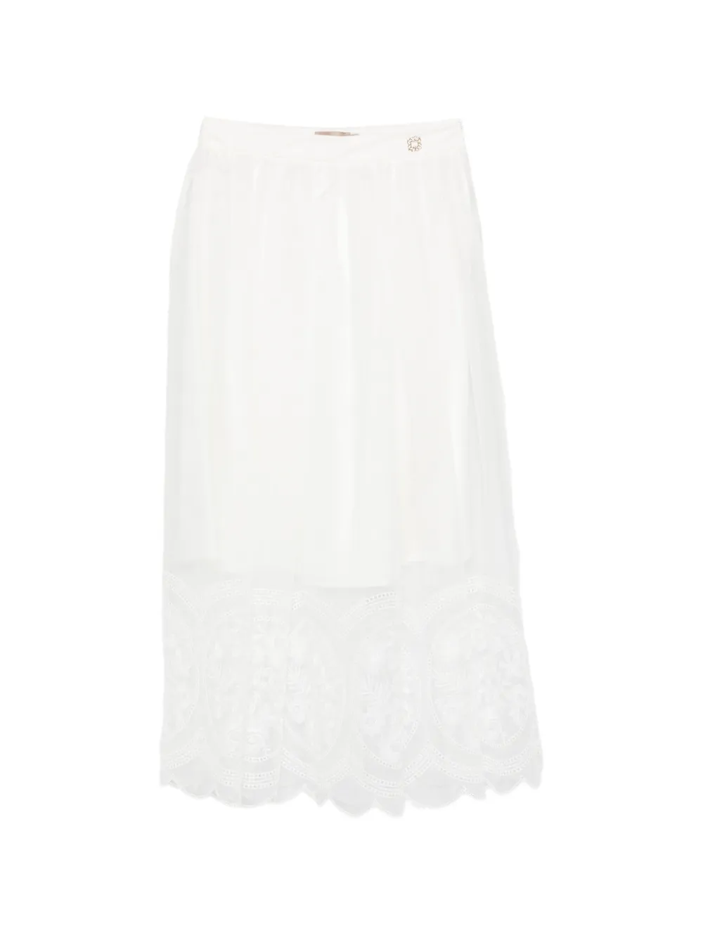 ELIE SAAB JUNIOR embroidered skirt - Bianco