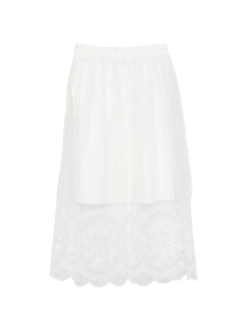  Elie Saab Junior Embroidered Skirt - White 