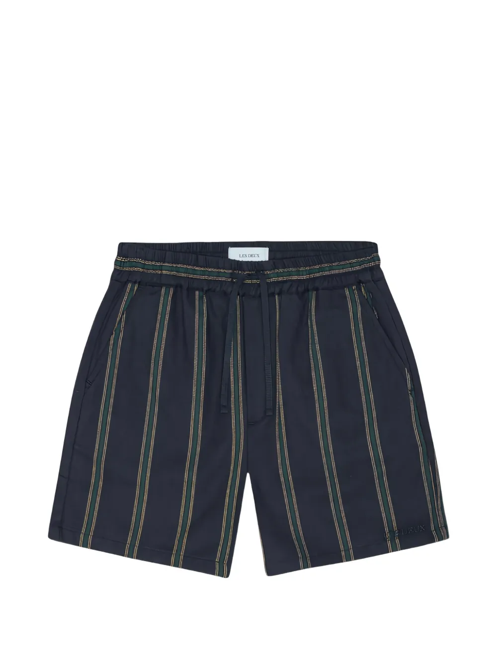 Les Deux Lawson striped drawstring shorts - Blu