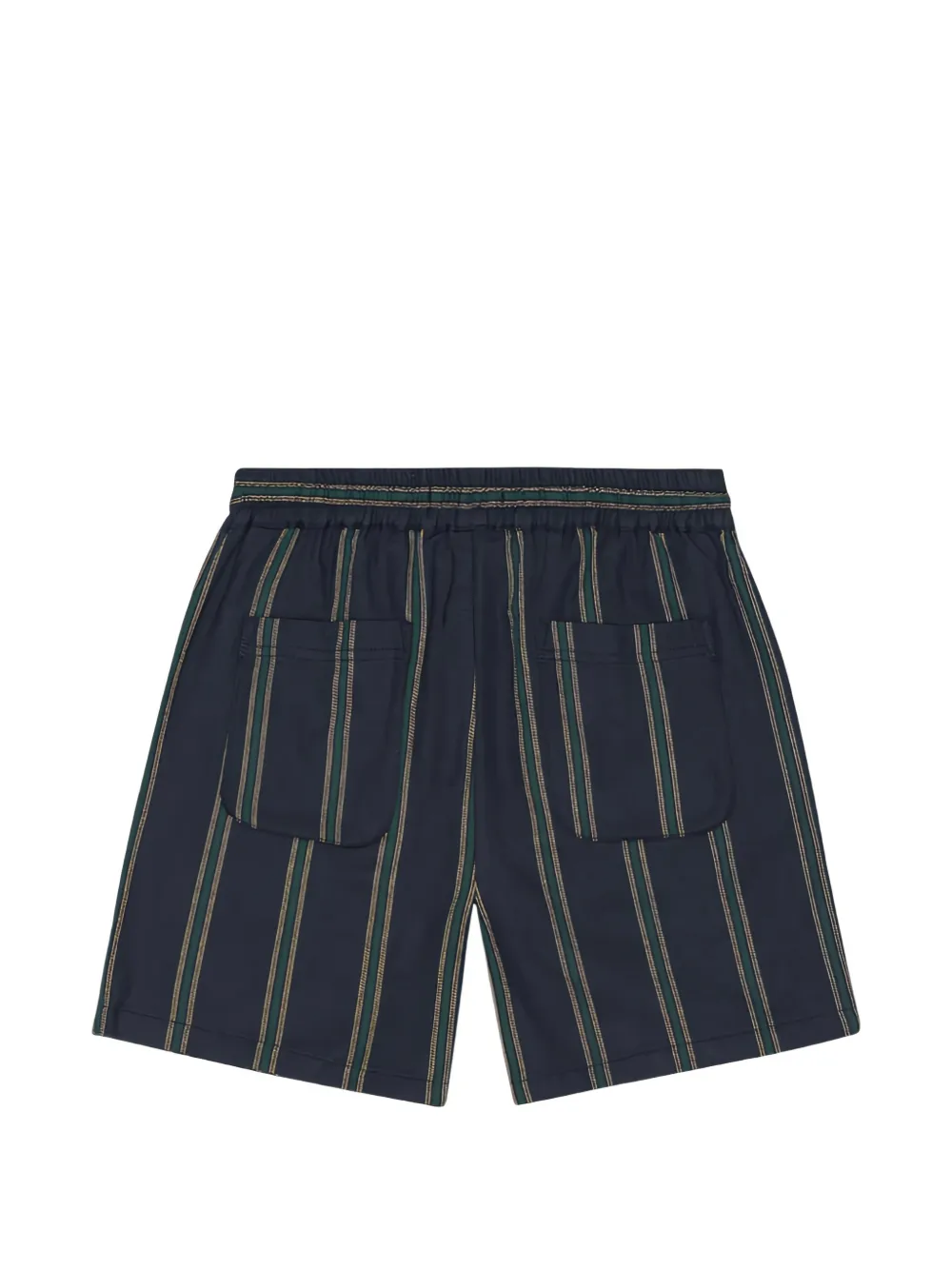 Les Deux Lawson gestreepte shorts met trekkoord Blauw