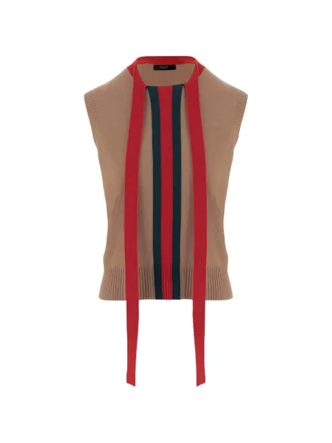 Gucci ribbon crewneck sleeveless pullover