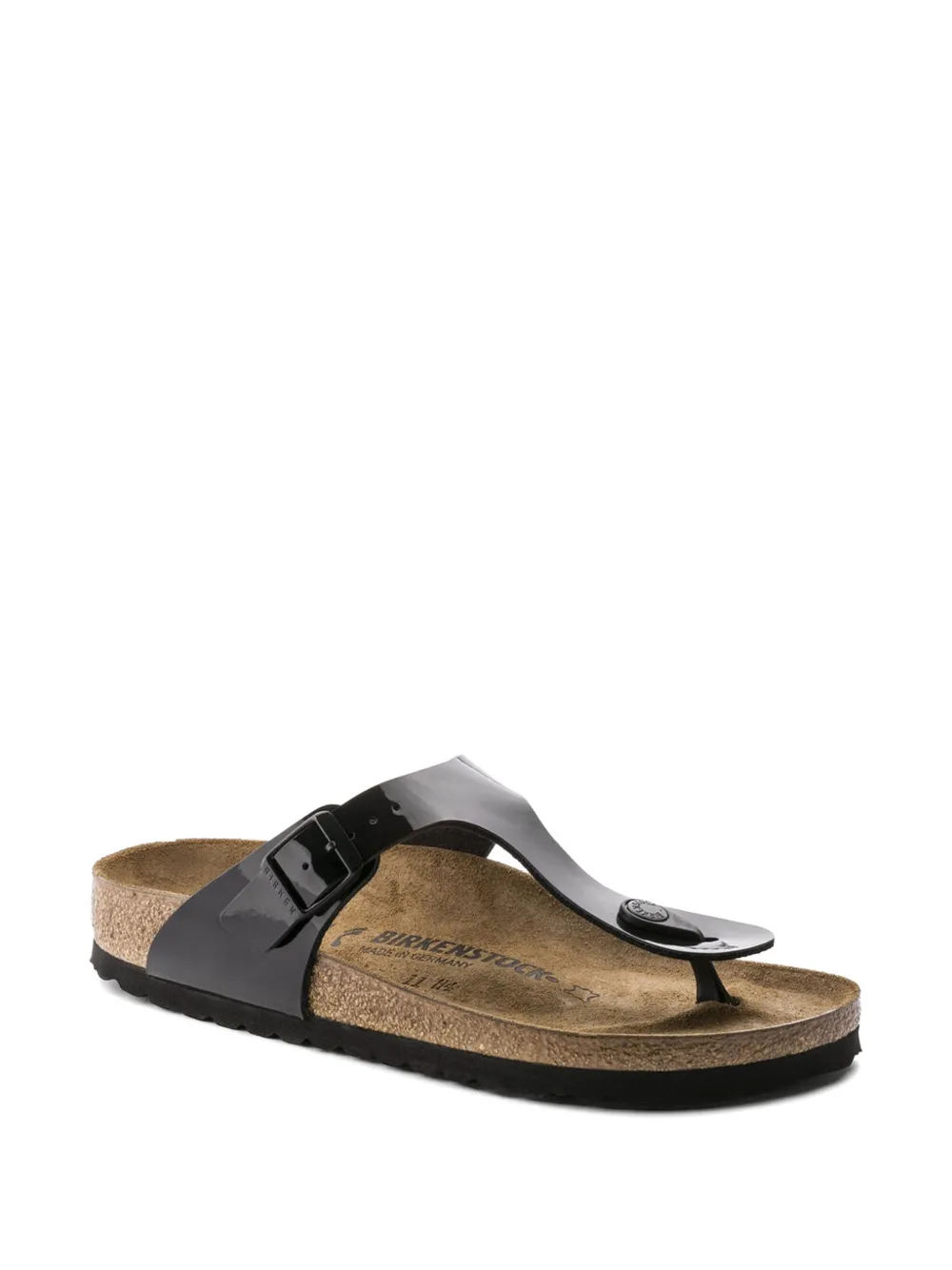 Birkenstock Gizeh sandalen met gespsluiting Zwart