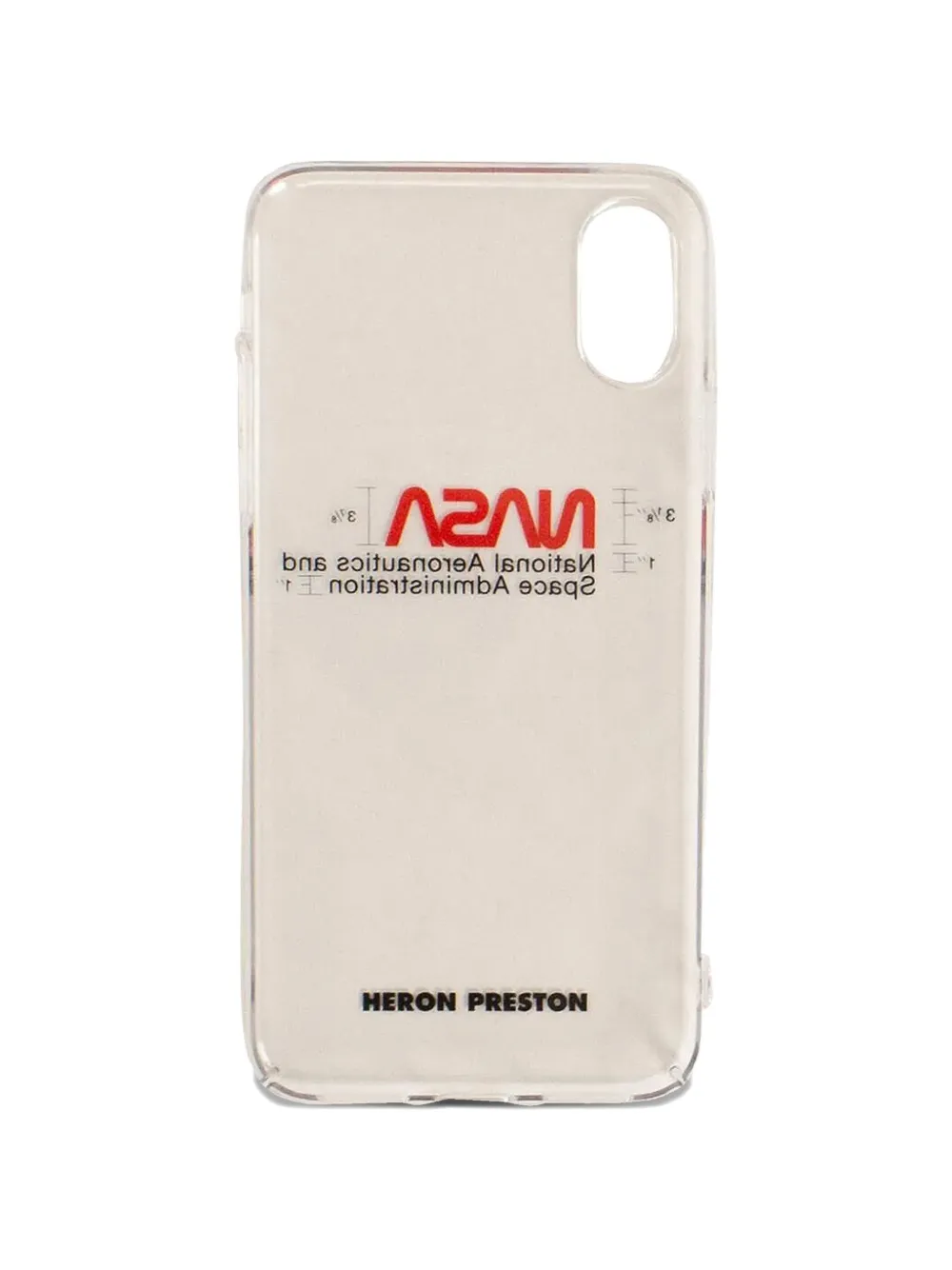 Heron Preston transparent iphone xs case - Bianco
