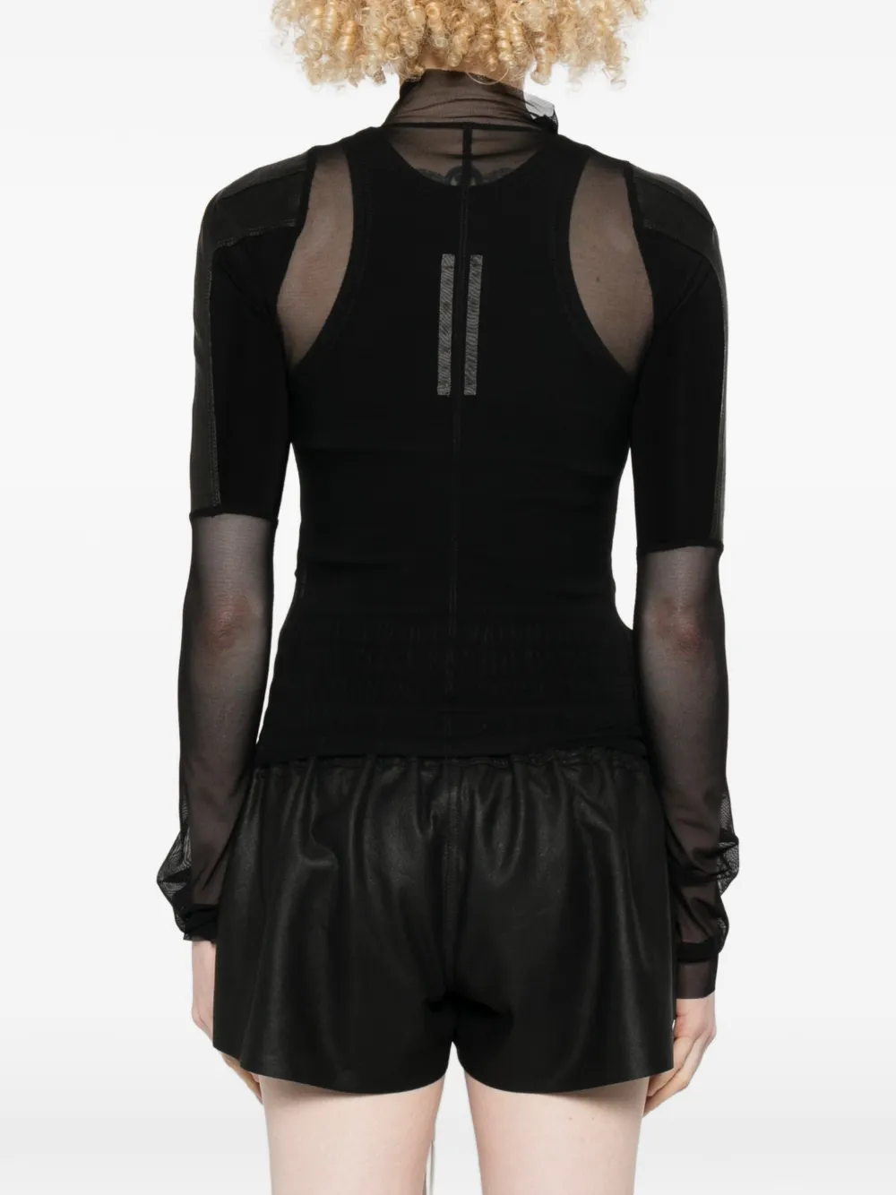 Rick Owens Jack met schoudervlakken en rits Zwart