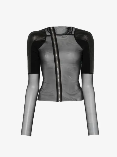 Rick Owens shoulder-panels zip-up jacket