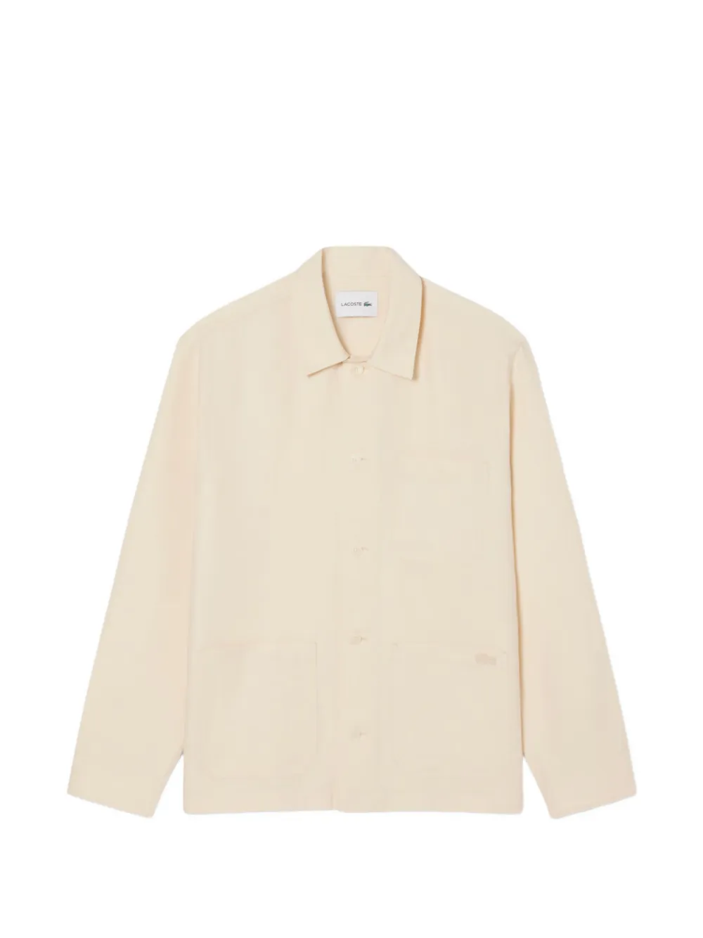 Lacoste patch-pocket shirt - Nude