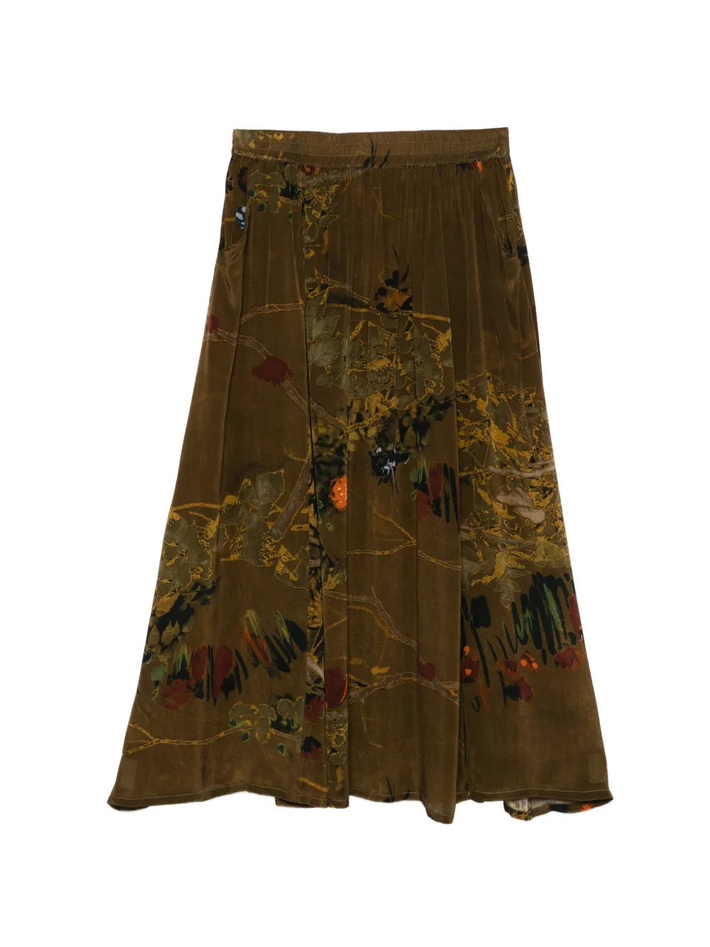 YAVI floral print skirt - Braun