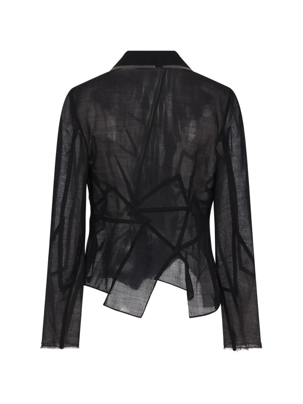  Yehuafan Button Geometric Jacket - Black 