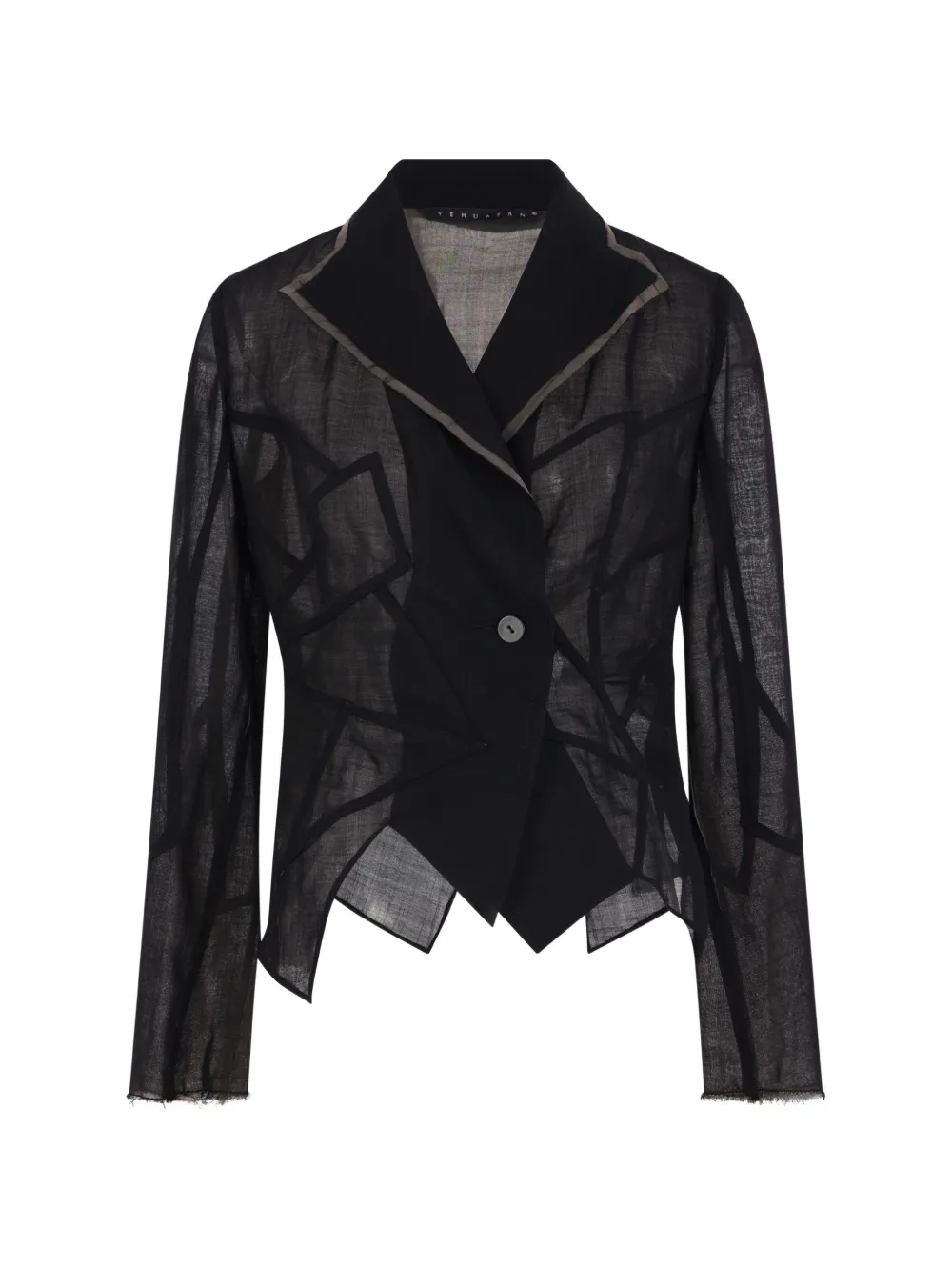 YEHUAFAN button geometric jacket - Nero