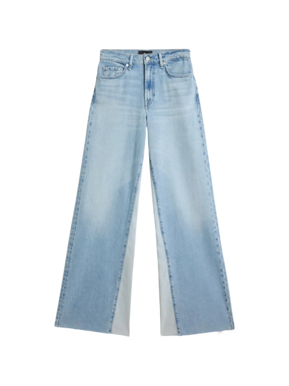 7 For All Mankind flared contrast panel jeans - Blu